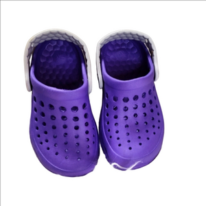Joybees Kids Purple Gray Rubber Clogs Size 8 9 NWOT